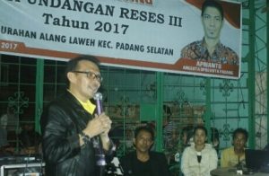 Anggota DPRD Padang Aprianto, Lakukan Reses ke Alang Lawas