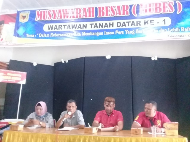 Pertama Kali Mubes Wartawan, Aldoris Pimpin Insan Pers Tanah Datar