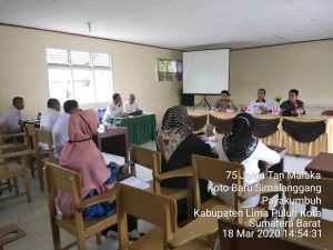 Pelda Ali Imran Siregar Hadiri Rapat Emergency Virus Corona Kecamatan Payakumbuh