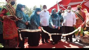Ny.Harneli Mahyeldi Resmikan Stand Pameran UP2K Jambore Kader PKK  Berprestasi ke XVIII tingkat Provinsi Sumatera Barat