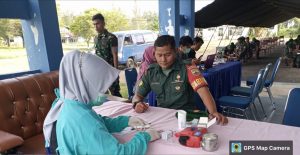 Peringati HUT TNI AU, Babinsa Sawahan : Donor Darah Ladang Amal Setiap Insan untuk Berbakti dan Menolong Sesama