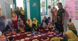 Plh Danramil 02/Padang Timur Tinjau Kegiatan Stunting di Puskesmas Pembantu Parak Karakah