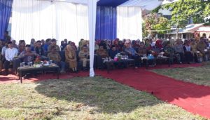 Danramil Bersama Babinsa Koramil 02/Padang Timur Hadiri Peletakan Batu Pertama Pembangunan Kantor Camat