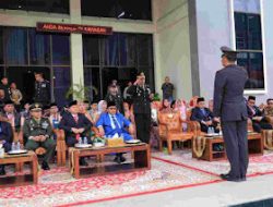 Kapolres Pasaman, AKBP Yudho Huntoro Pimpin Upacara Peringatan Hari Bhayangkara ke 77