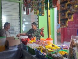 Babinsa Parak Gadang Timur Komunikasi Sosial dengan Penjaga Sekolah SDN 18 Kampung Durian