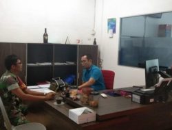 Peduli Stunting, Babinsa Simpang Haru Komsos dengan Ketua LPM Kelurahan