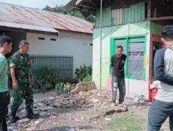 Babinsa Kubu Marapalam Dampingi Tim dari Baznas Kota Padang untuk Lakukan Pengukuran Ulang Tanah Bangunan Milik Warga yang dapat Bantuan Bedah Rumah
