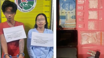 Sepasang Muda Mudi Diamankan Satresnarkoba Polres Tanah Datar di Padang Ganting