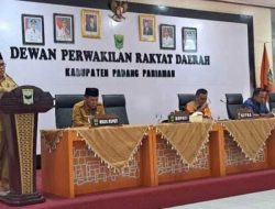 Bupati Padang Pariaman Usulkan 2 Ranperda Tambahan pada Rapat Paripurna DPRD