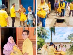 Dibawah Pimpinan Tommy Irawan Sandra, DPD Partai Golkar Pasaman Peduli Bencana Banjir Bandang Simpati